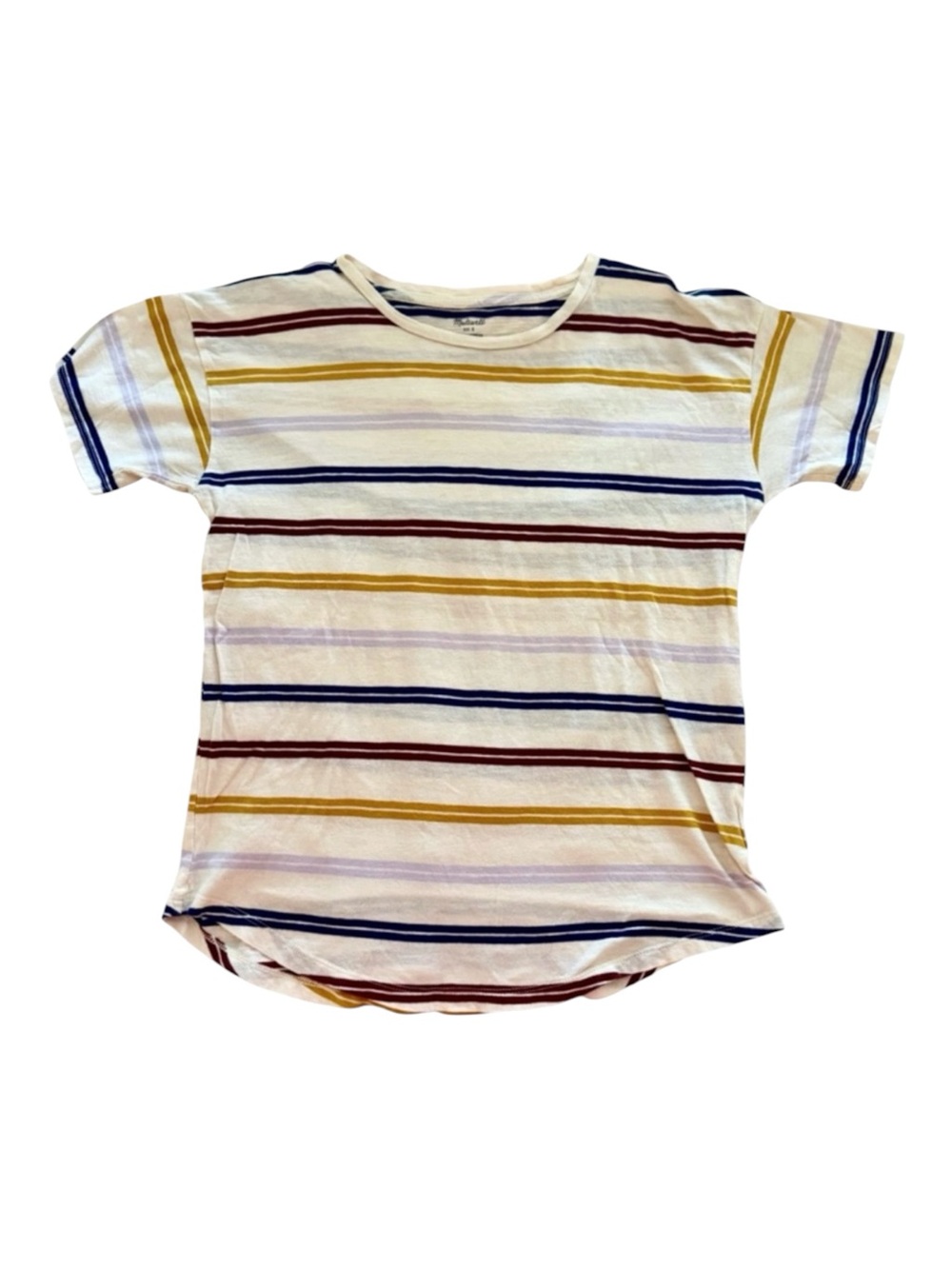 Madewell Striped Cotton Tee | Multicolor | Size Small